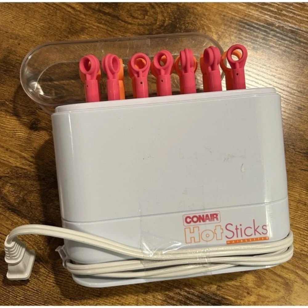 Conair Hot‎ Sticks Traveller 14 Flexible Rollers Model HS18W Complete Set Tested